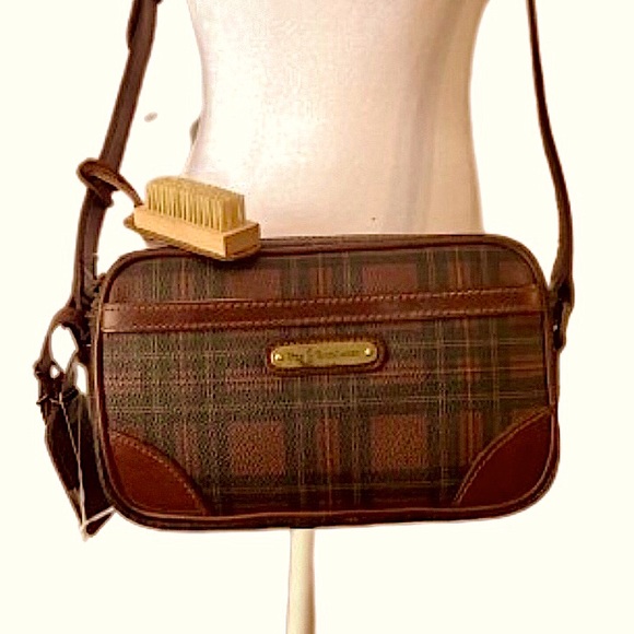 MRALPH LAUREN Tartan Plaid Crossbody Messenger Shoulder Bag Adjustable Strap - Picture 9 of 17